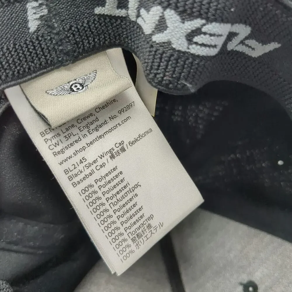 Bentley 5 Panel Black One Size Hat Flexfit Carbon Fiber Performance Polyester
